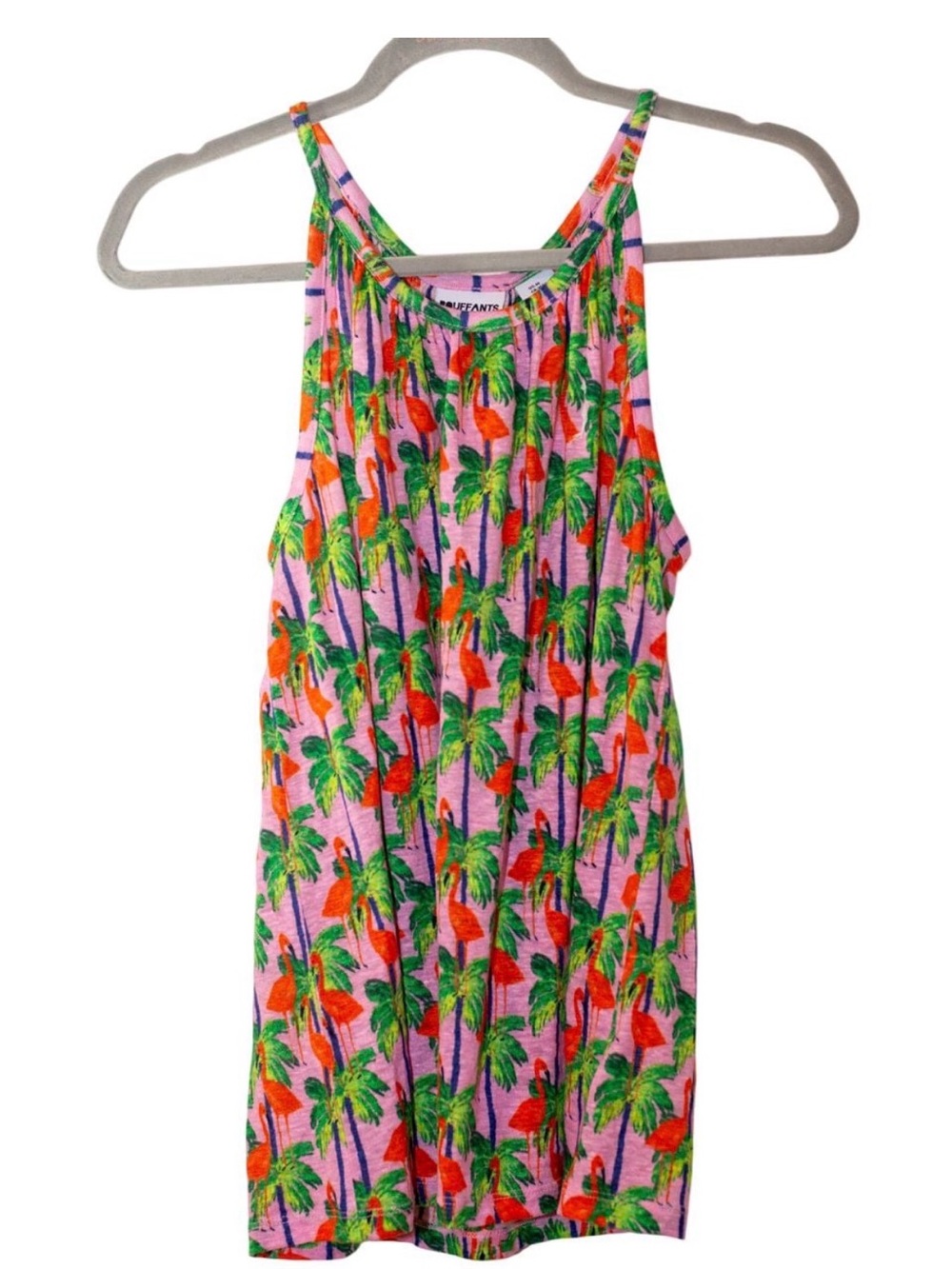Bouffants And Broken Hearts Flamingo and Palm Tree Tank